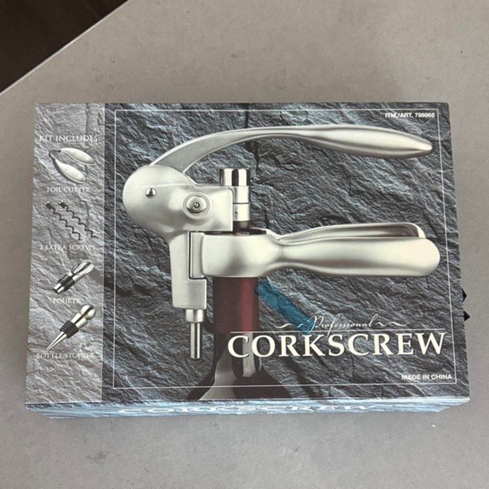 Professional Silver Corkscrew Set